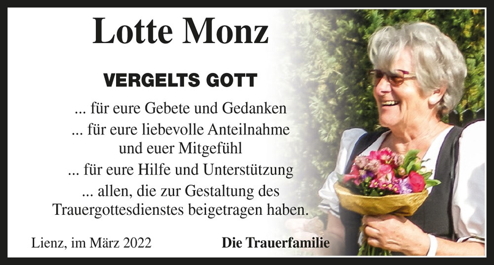 Lotte Monz, geb. Lackner