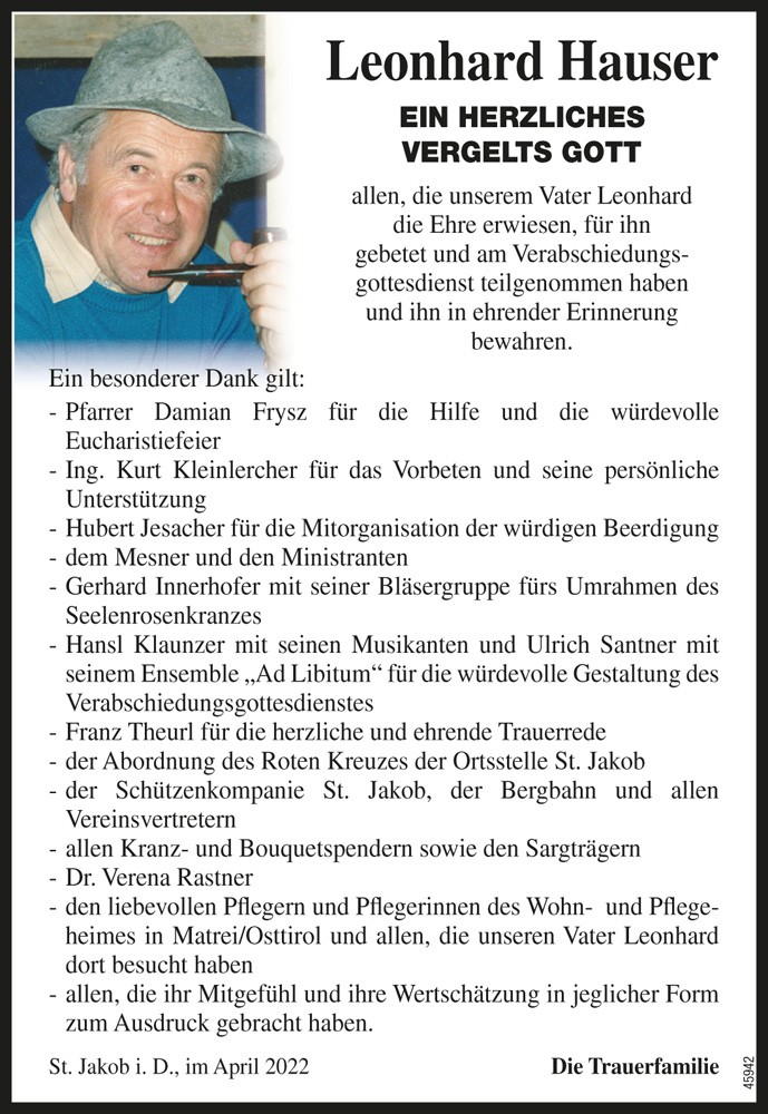 Leonhard Hauser, Kaufmann - Gesch&auml;ftsf&uuml;hrer