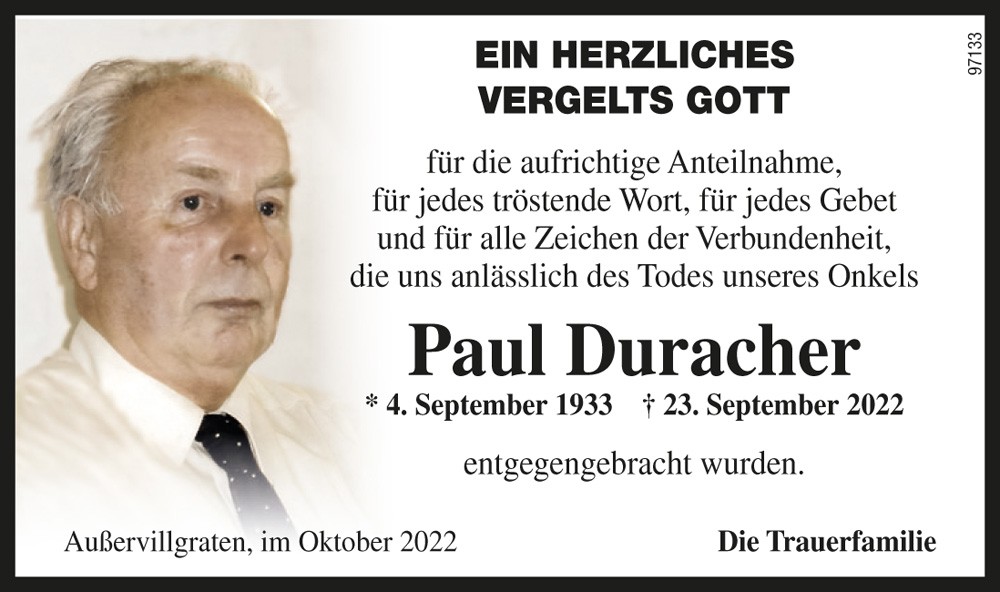 Paul Duracher, Postbeamter i.R.