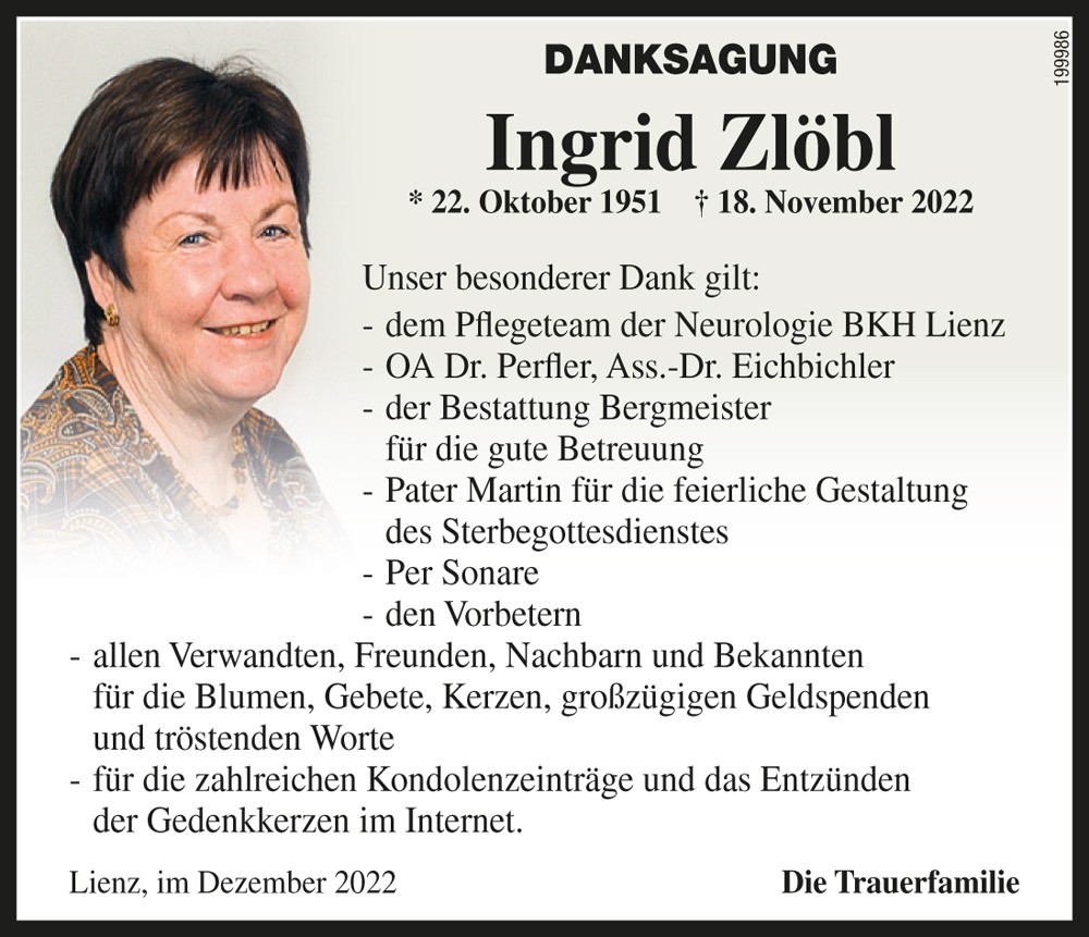 Ingrid Zlöbl, geb. Pontiller