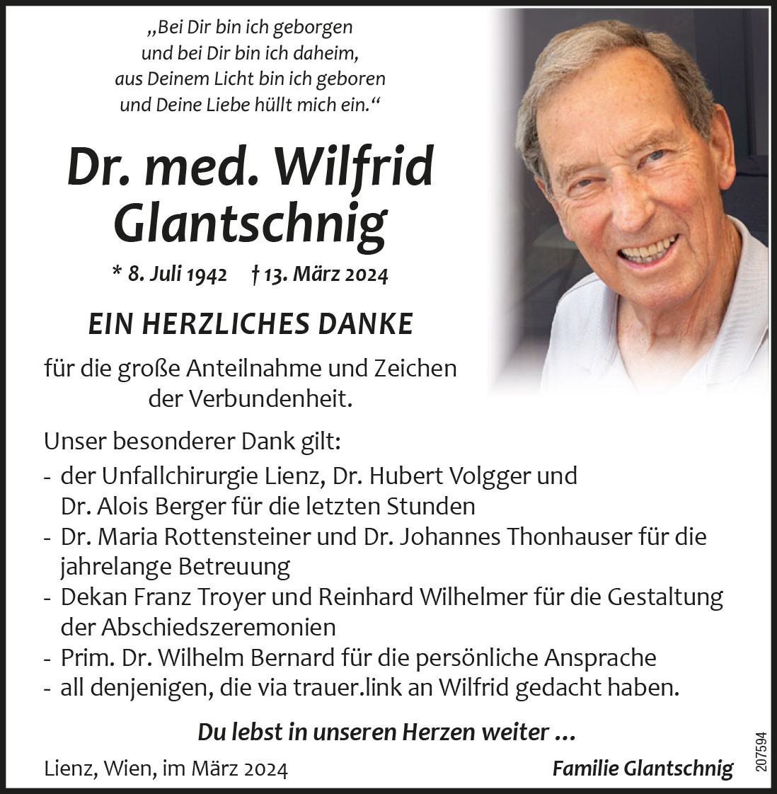 Dr. med. Wilfrid Glantschnig
