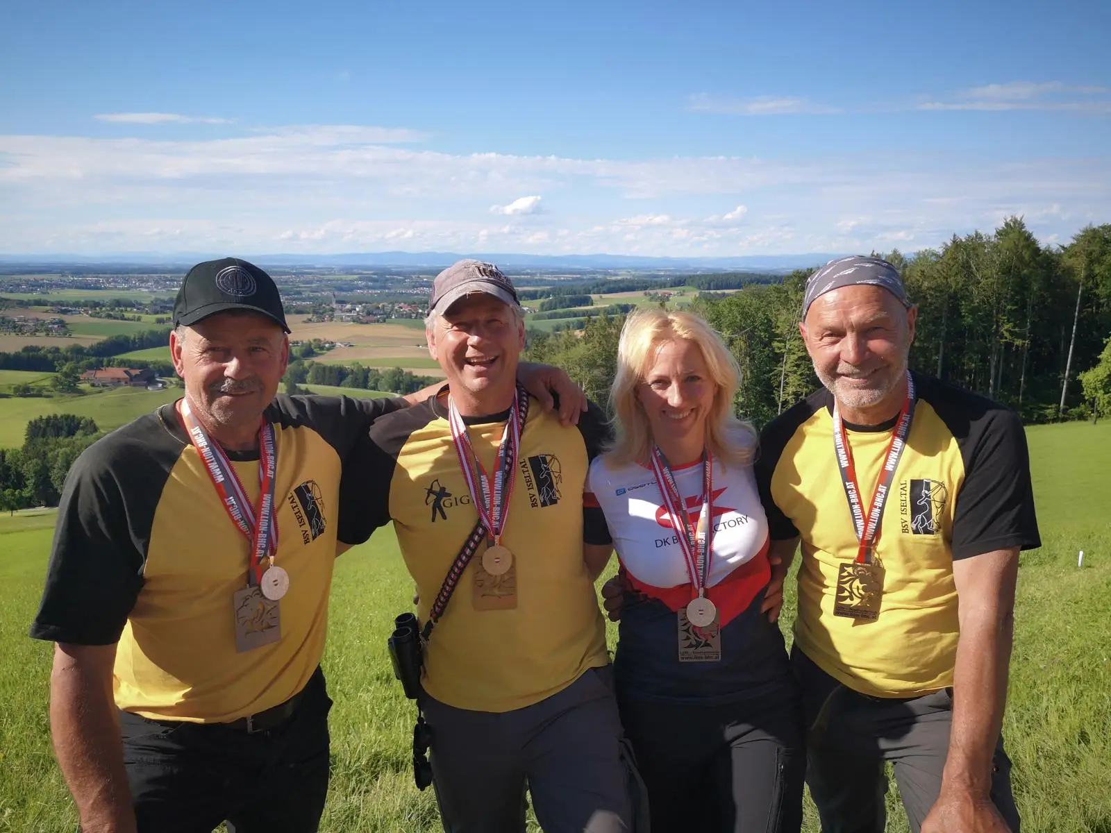 Die Osttiroler TeilnehmerInnen v.l.: BSV Iseltal: Peter Niederegger – Harald Niederegger – Karin Warbinek – Peter Paul Mühlburger. Foto: Warbinek