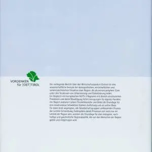 Buch-Rückseite - Der Wirtschaftsstandort Osttirol