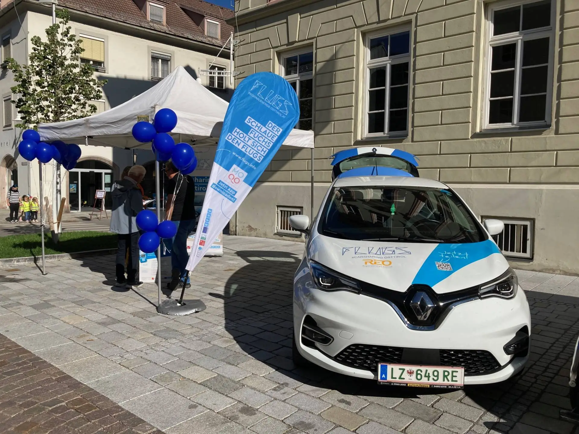 Das Flugs E-Carsharing der Regionalenergie Osttirol bot Testfahrten an. Foto: Stangl