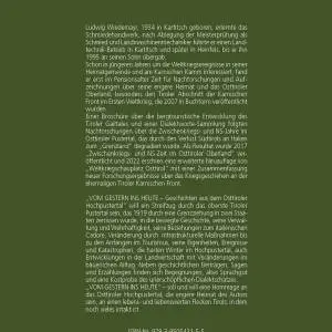 Ludwig Wiedemayr erzählt die Geschichte des Osttirols und seiner Heimat im Kontext von Krieg und Wandel.