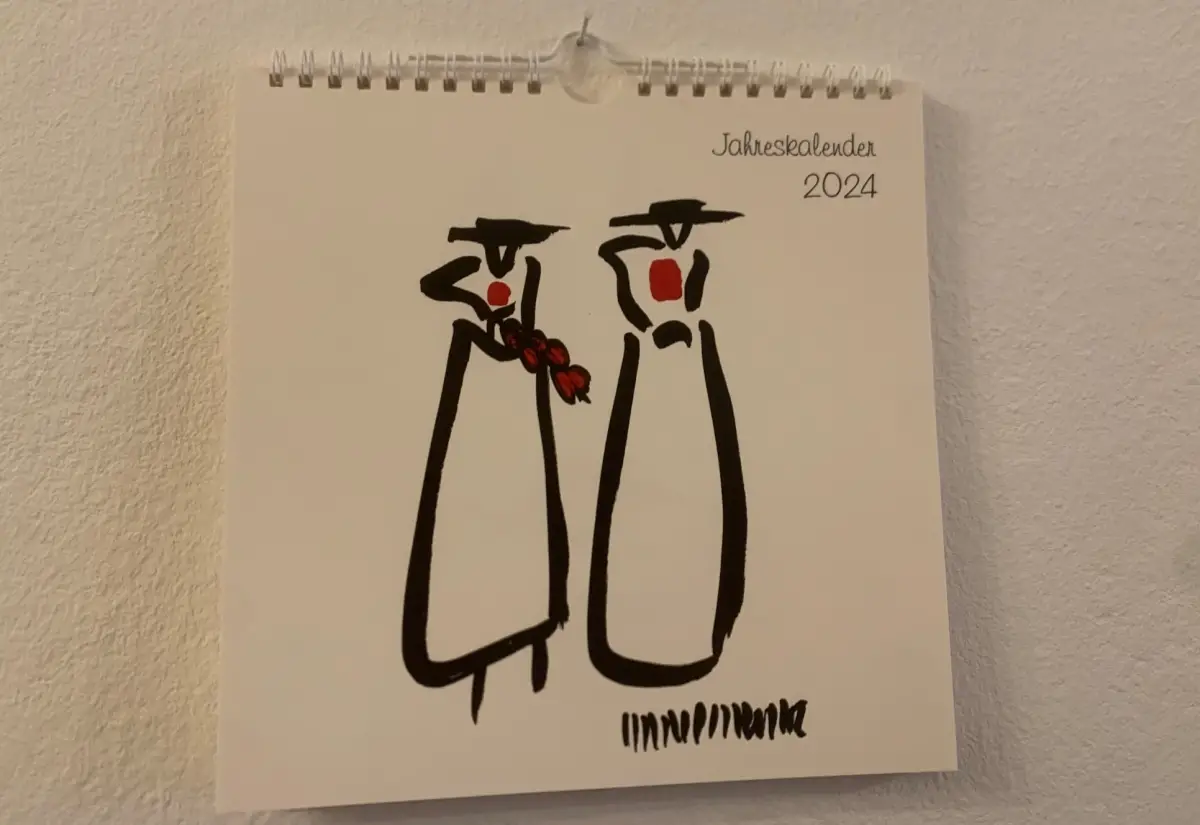 Hans Salcher Kalender 2024: 12 Monate in prägnanten Strichen