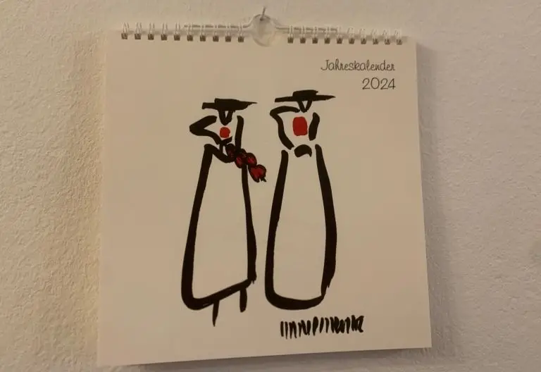 Hans Salcher Kalender 2024: 12 Monate in prägnanten Strichen