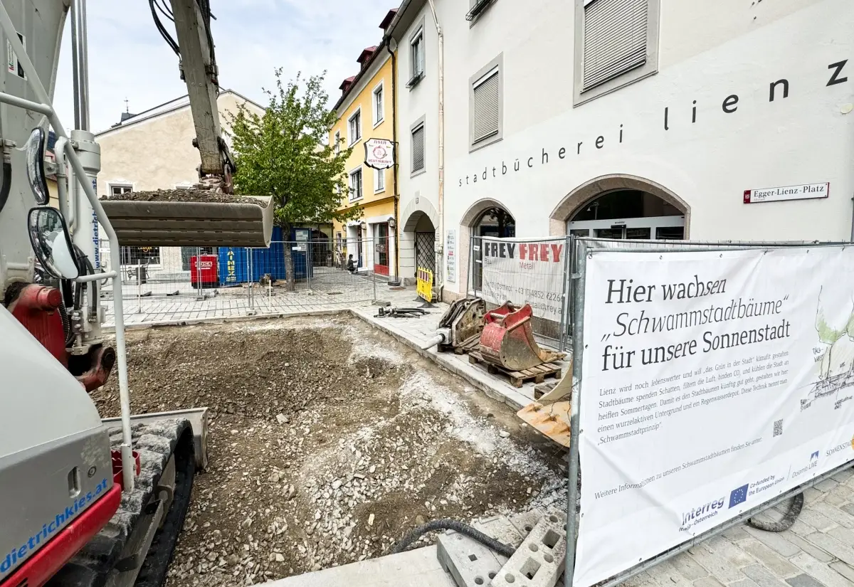 Schwammstadtbäume in Lienz: Baustelle startete bereits