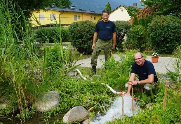Fischteich drohte auszutrocknen: Bgm. initiierte Hilfsaktion