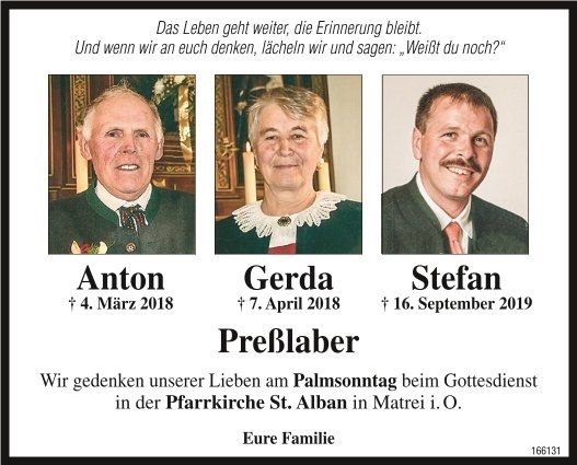 Anna,&nbsp;Gerda und Stefan Pre&szlig;laber
