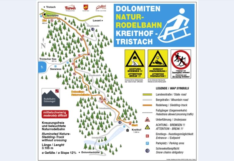 Rodelsaison zwischen Tristach und Dolomitenh&uuml;tte beendet