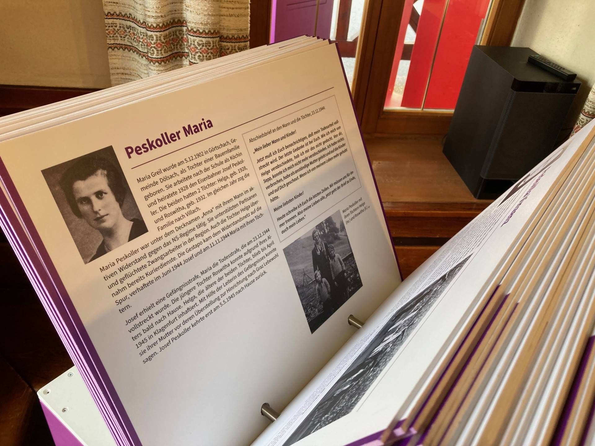 Auch die Geschichte von Maria Peskoller aus D&ouml;lsach ist Teil der Ausstellung. Foto: Stangl