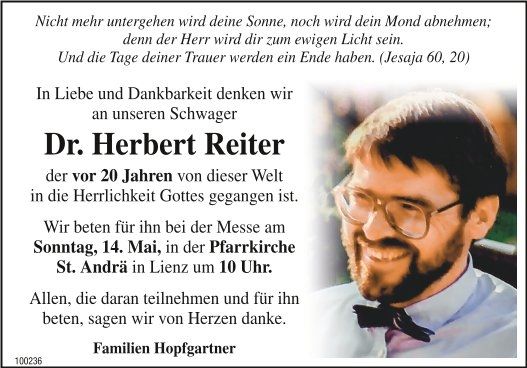 Dr. Herbert Reiter