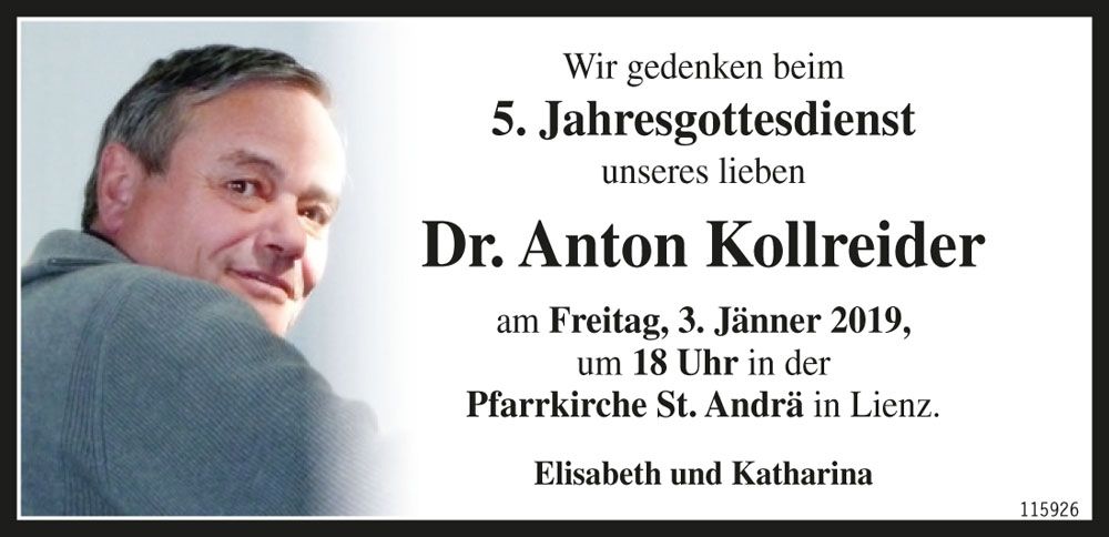 Dr. Anton Kollreider