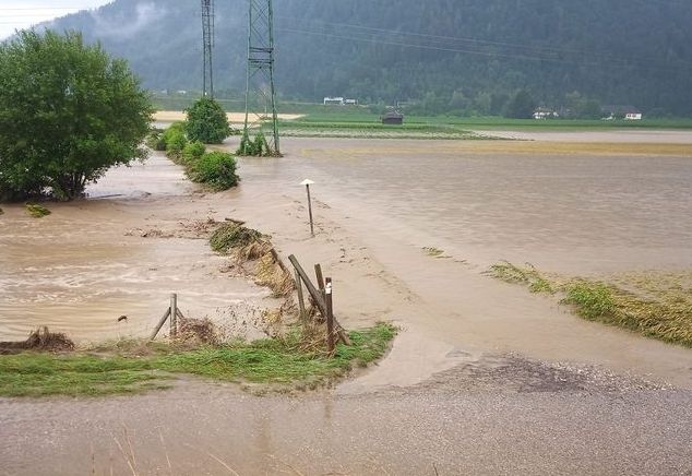 Extreme Regenmengen in K&auml;rnten