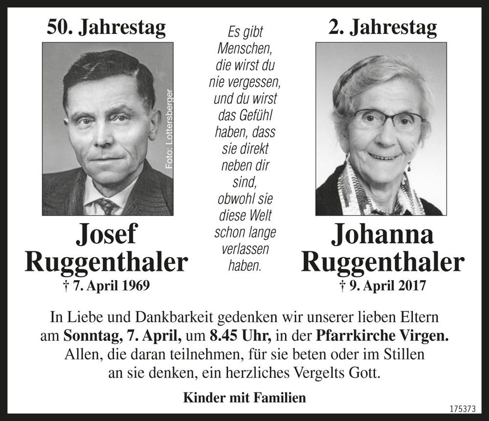 Josef und Johanna Ruggenthaler