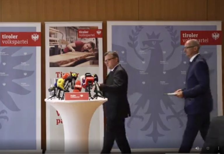 Landeshauptmann Platter k&uuml;ndigt R&uuml;ckzug an