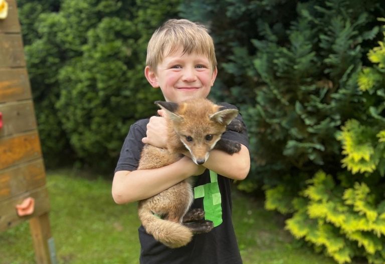 Tierische Story aus D&ouml;lsach: Eine Familie mit zwei F&uuml;chsen