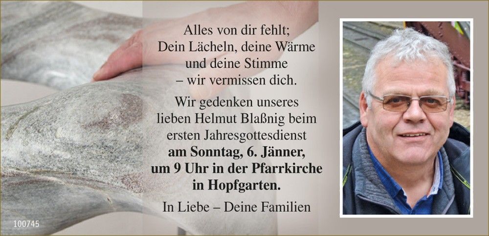 Helmut Bla&szlig;nig