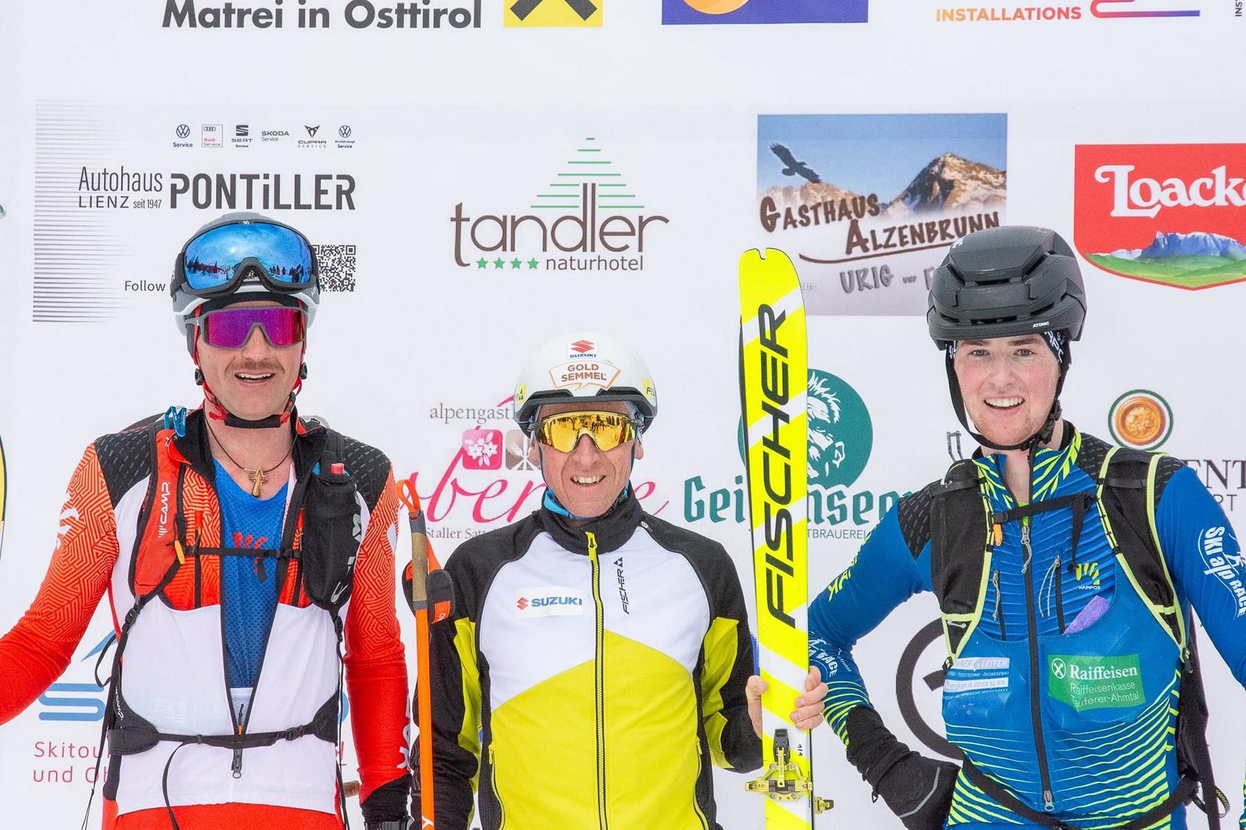 Sieger Sportklasse. vl. Josef Huber, Christian Hoffmann, David Innerhofer