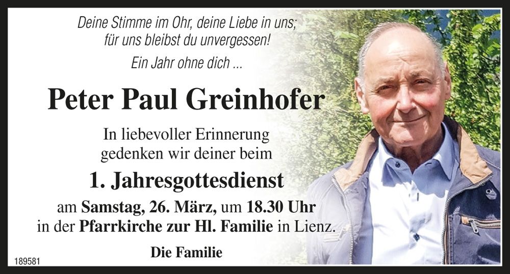 Peter Paul Greinhofer