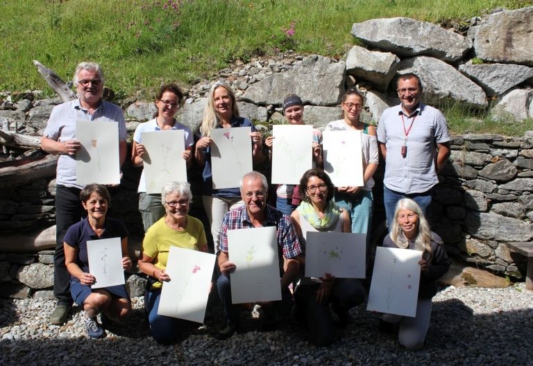 Botanische Illustration im Haus des Wassers