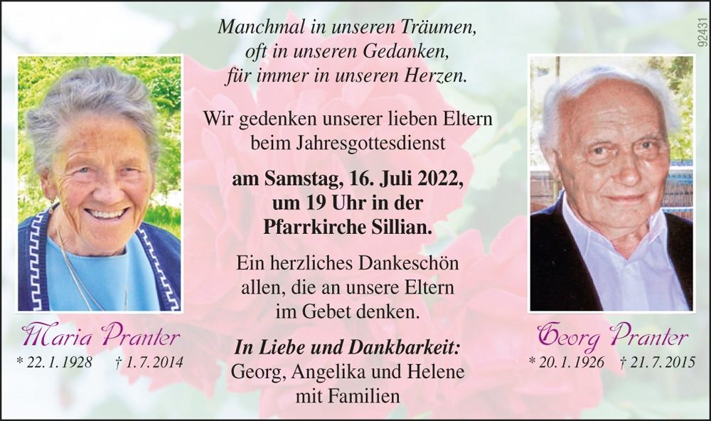 Maria Pranter, Georg Pranter