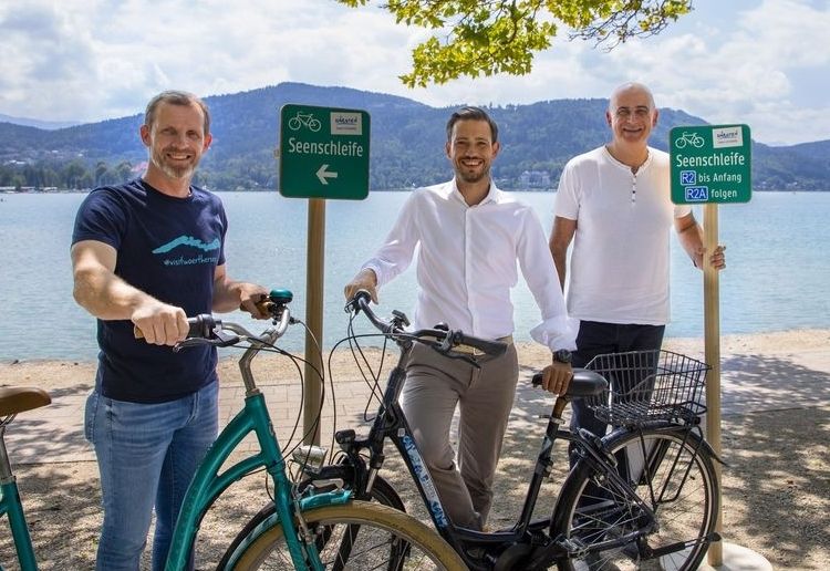 Einheitliche Radwegebeschilderung an der Seenschleife