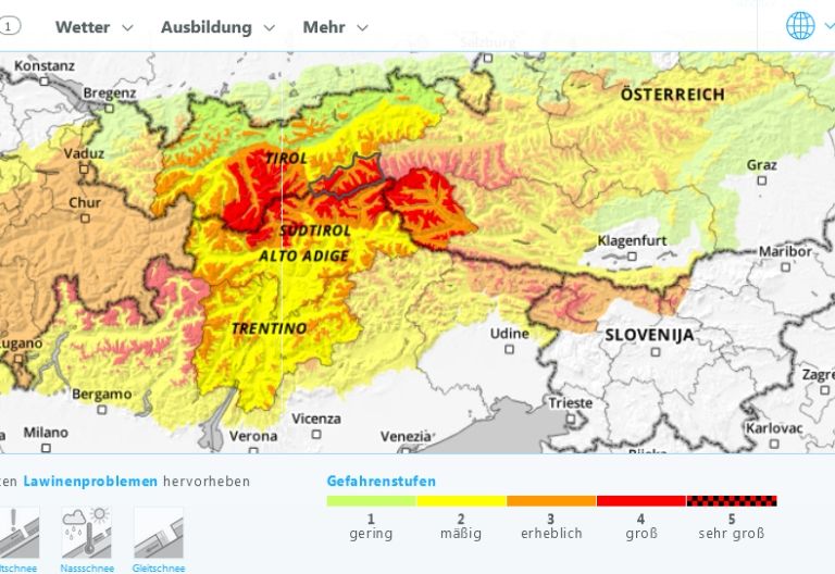 Gro&szlig;e Lawinengefahr in ganz Osttirol