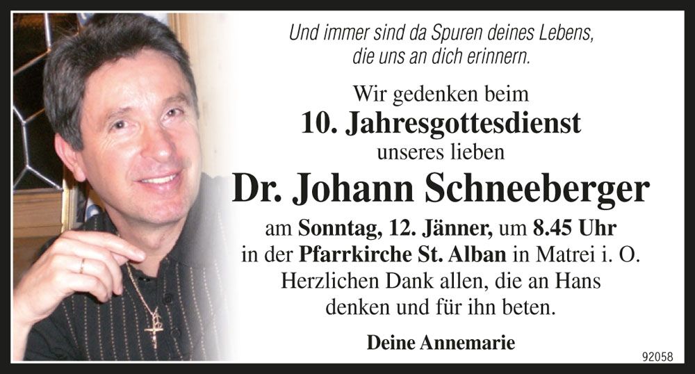 Dr. Johann Schneeberger
