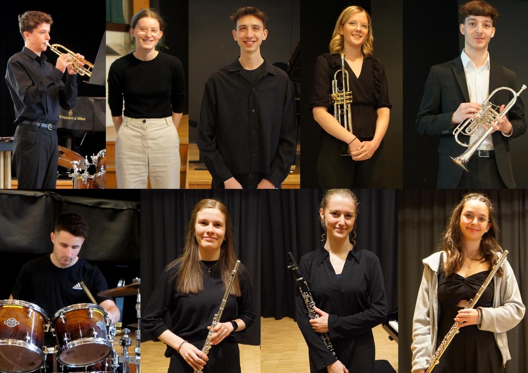 Foto: LMS Lienz, Fotocollage Gold LMS Lienz Oben von links: Lukas Steiger, Elena D'Alberto, Matteo Lusser, Elena Lindsberger, Mathias Lukasser, Unten von links: Marco Zeiner, Elisabeth Tscharnig, Paula Webhofer, Vanessa Thaler