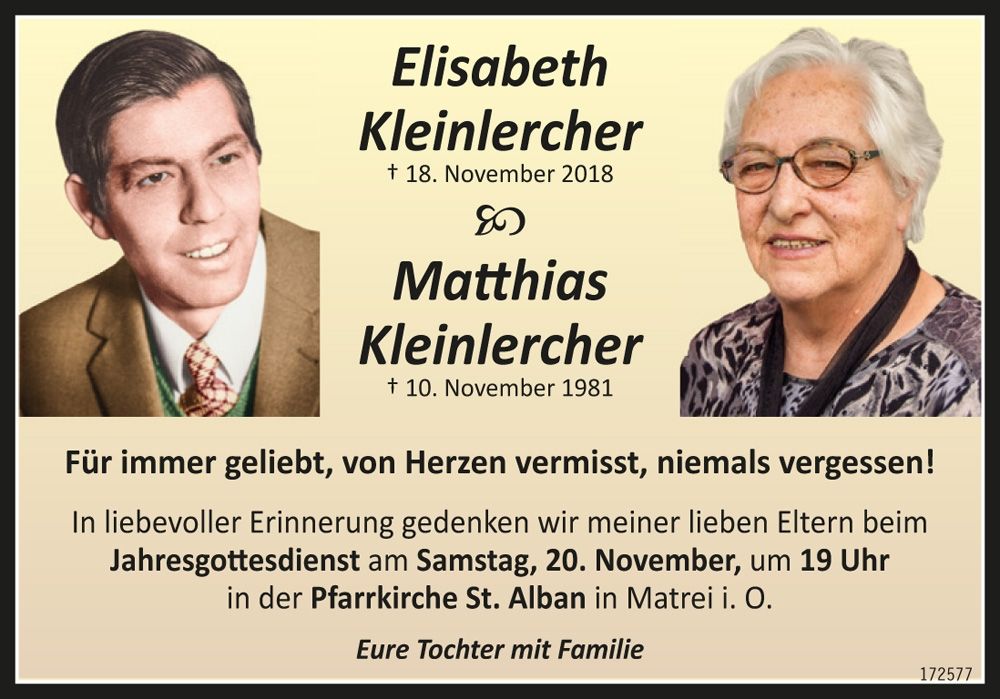 Elisabeth und Matthias Kleinlercher