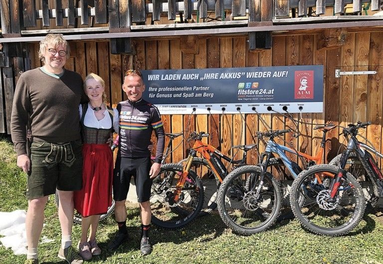 E-Bike-Ladestation beim Berggasthof Faschingalm