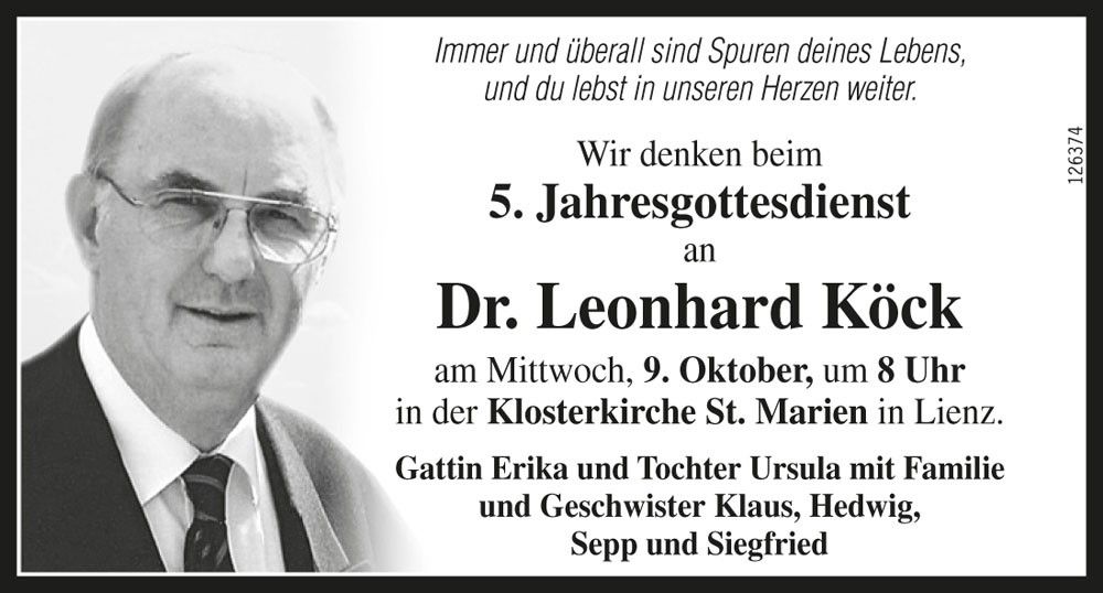 Dr. Leonhard K&ouml;ck