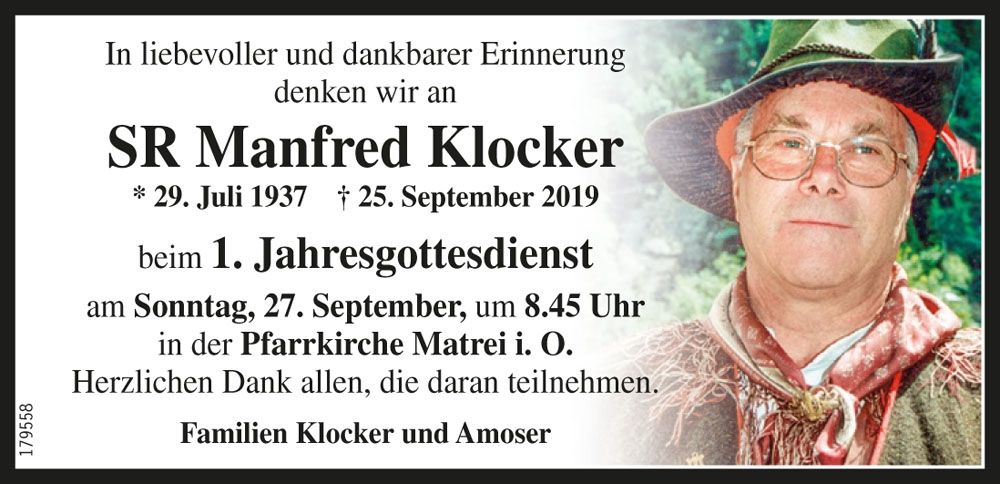 SR Manfred Klocker