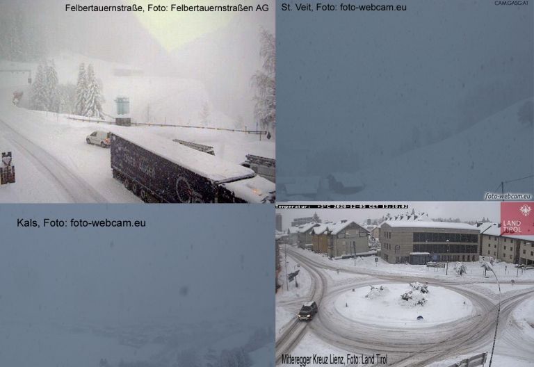 Mit den Webcams den Schneefall in Osttirol im &Uuml;berblick behalten