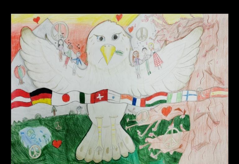 Lienzer Sch&uuml;lerInnen zeichnen f&uuml;r den Frieden