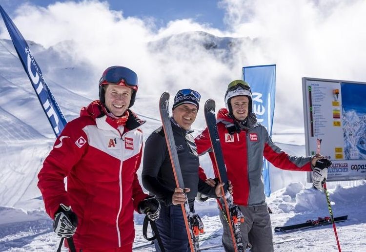 Skitesten am M&ouml;lltaler Gletscher