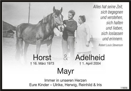 Horst und Adelheid Mayr