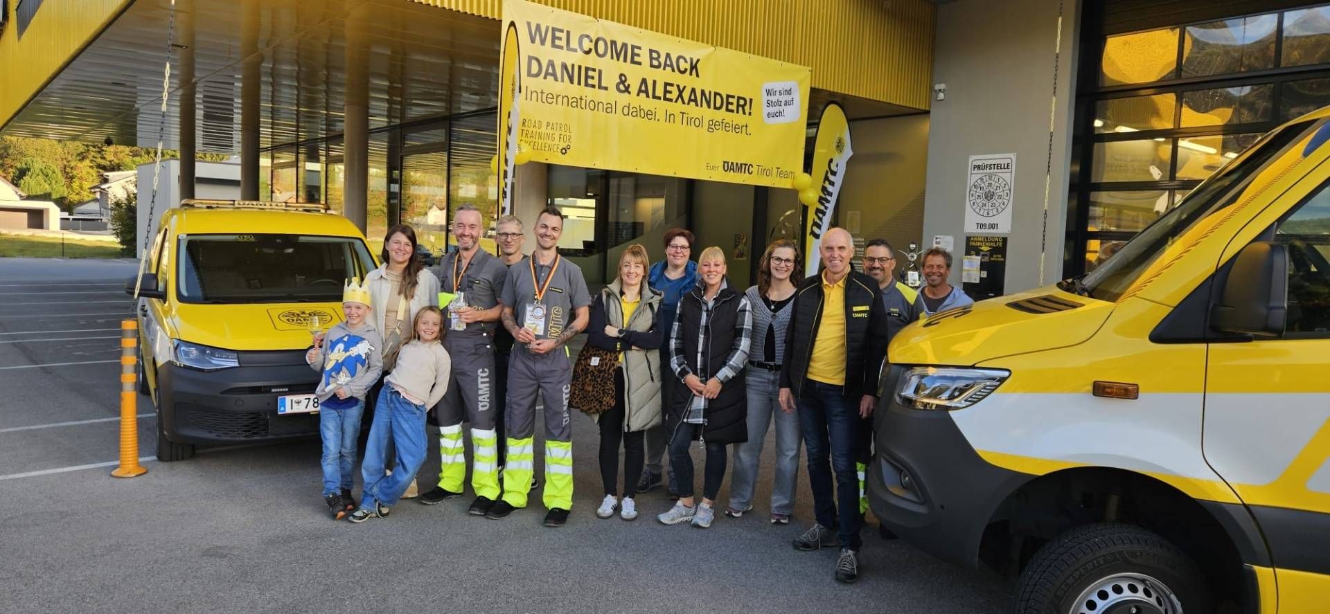 Empfang am St&uuml;tzpunkt in Nu&szlig;dorf-Debant. Foto: &Ouml;AMTC Lienz/Kraler