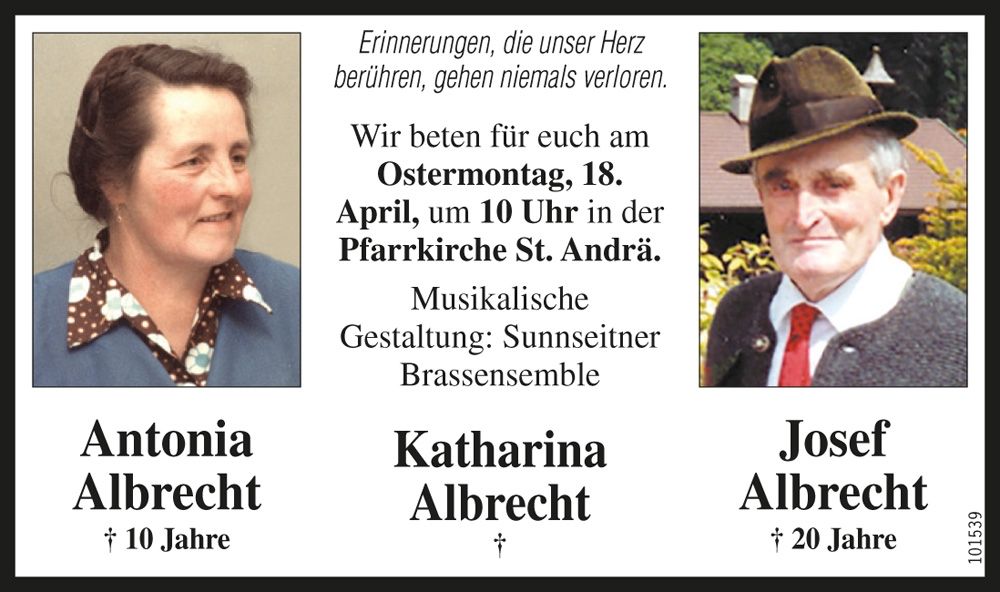 Antonia, Katharina, Josef Albrecht