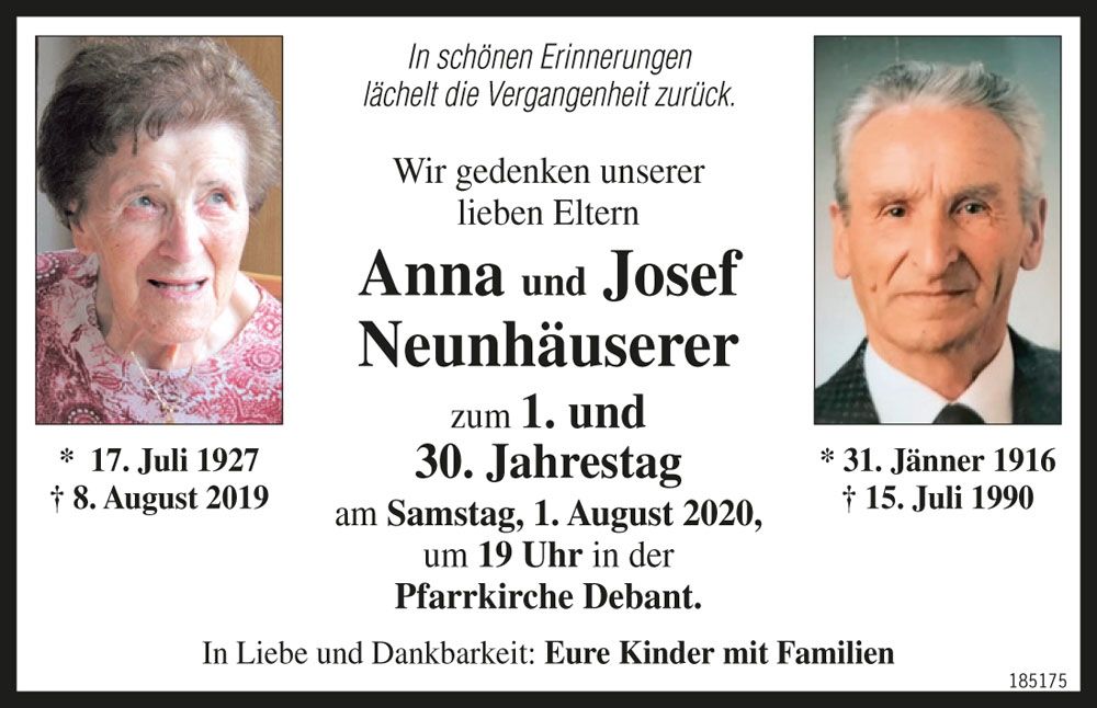 Anna und Josef Neunh&auml;userer