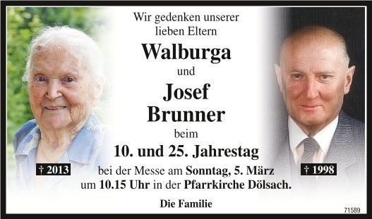 Walburga und Josef Brunner