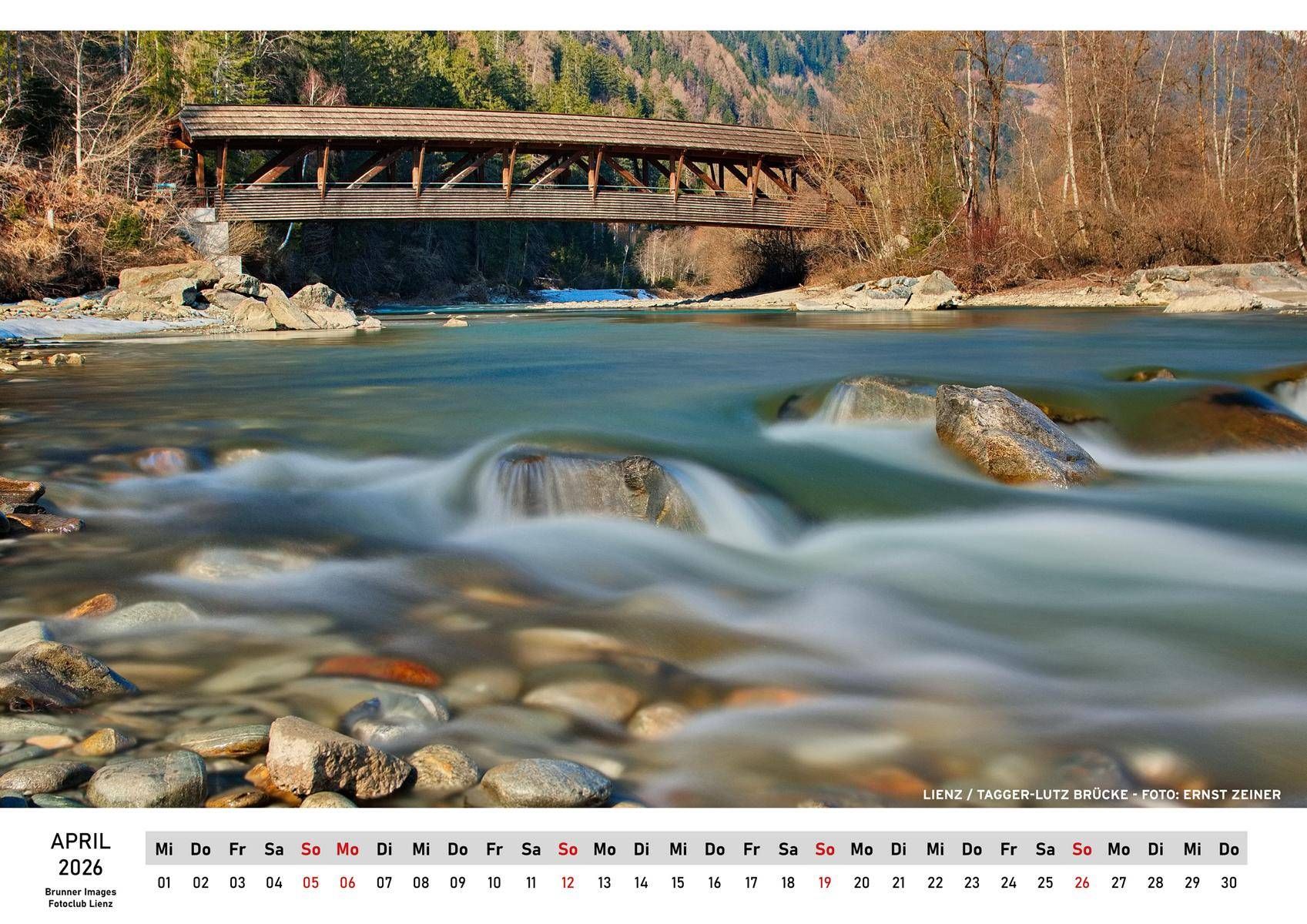 Fotograf Ernst Zeiner hat sich hier an die Tagger-Lutz-Br&uuml;cke bei Lienz gesetzt.