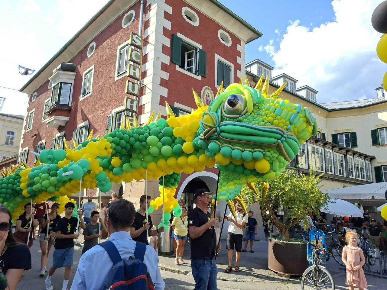Dieser Leguan, welcher aus Ballons entsteht, wird wohl das beliebteste Fotomotiv. Foto: Stangl