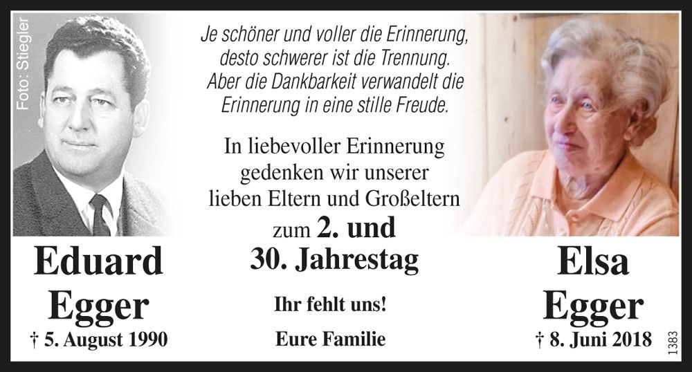 Eduard Egger und Elsa Egger